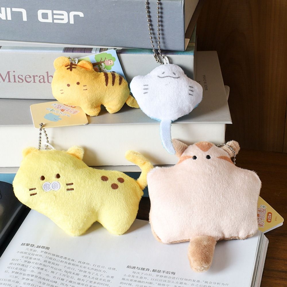 Aquarium Fish Shark - Walross-Cartoon-Aquarium-Plüsch-Anhänger, Hai-Stofftier-Schlüsselanhänger, japanischer Rucksack-Dekor für Paare
