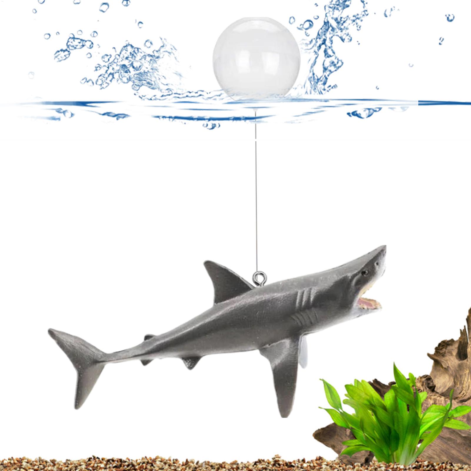Aquarium Fish Shark - Schwimmende Hai-Aquarium-Landschaftsdekoration mit verstellbarer Position, schwimmende