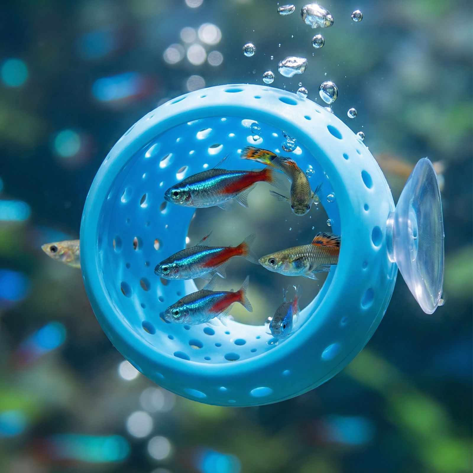 Aquarium Fish Hideout - Betta Glühbirnen-Verstecktunnel für Aquarien mit Saugnapf