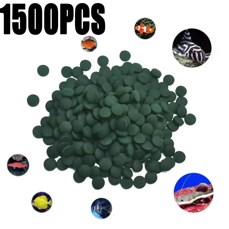 Aquarium Fish Enrichment - 100-1500 Stück Hochreine Spirulina-Tabletten Spirulina-Algen-Ergänzung für