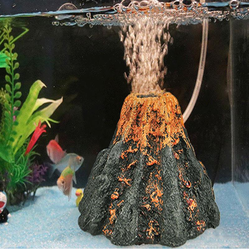 Vulkanförmiger Aquarium-Blasen – Aquarium Fish Enrichment Bewertung und Preis