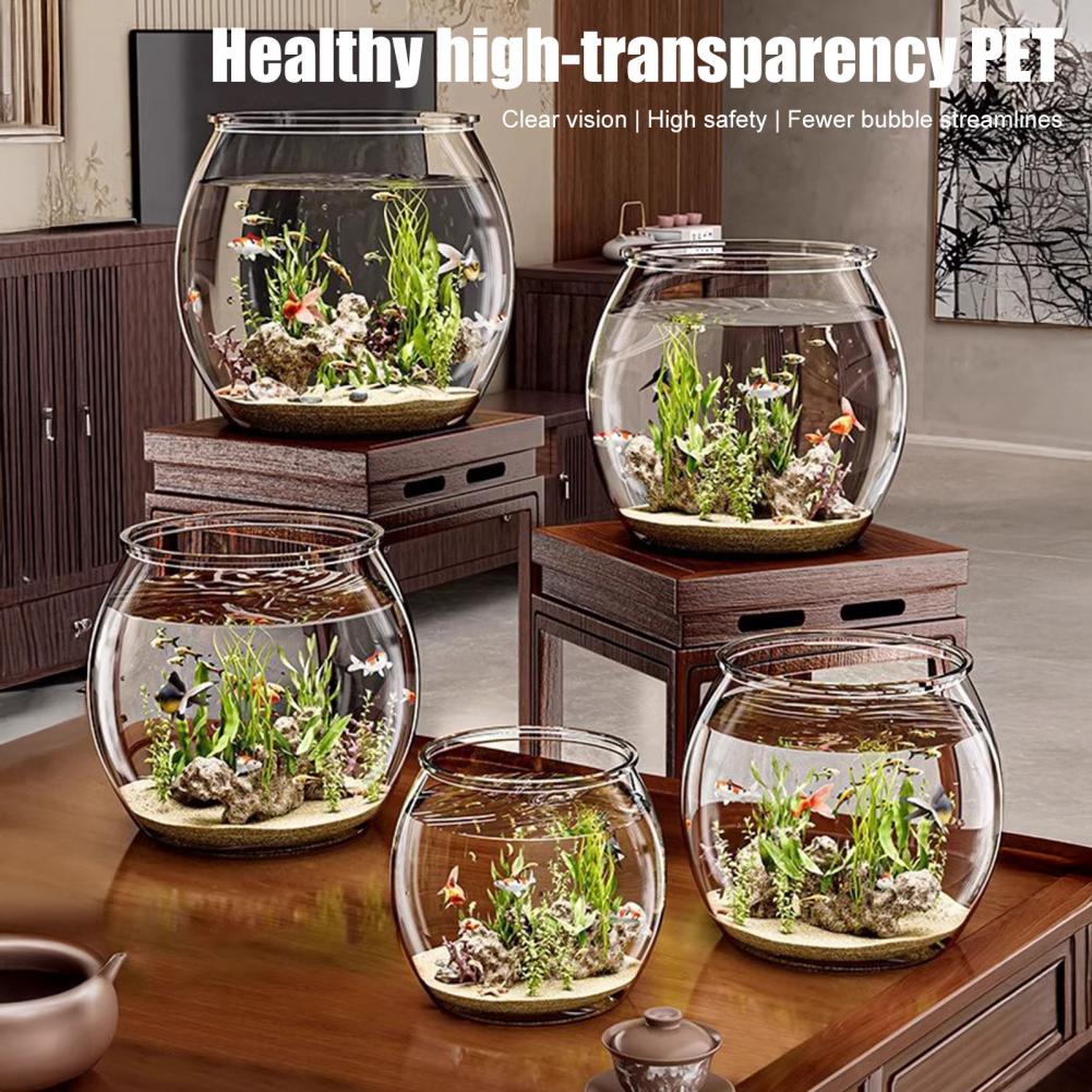 Durchsichtiger runder Fischsch – Aquarium Fish Pot Bewertung und Preis